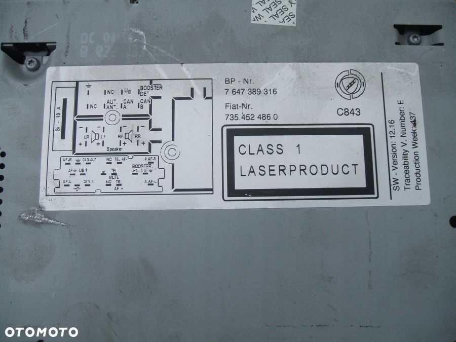 FIAT 500 RADIO MP3 CD 7647389316 BLAUPUNKT - 3