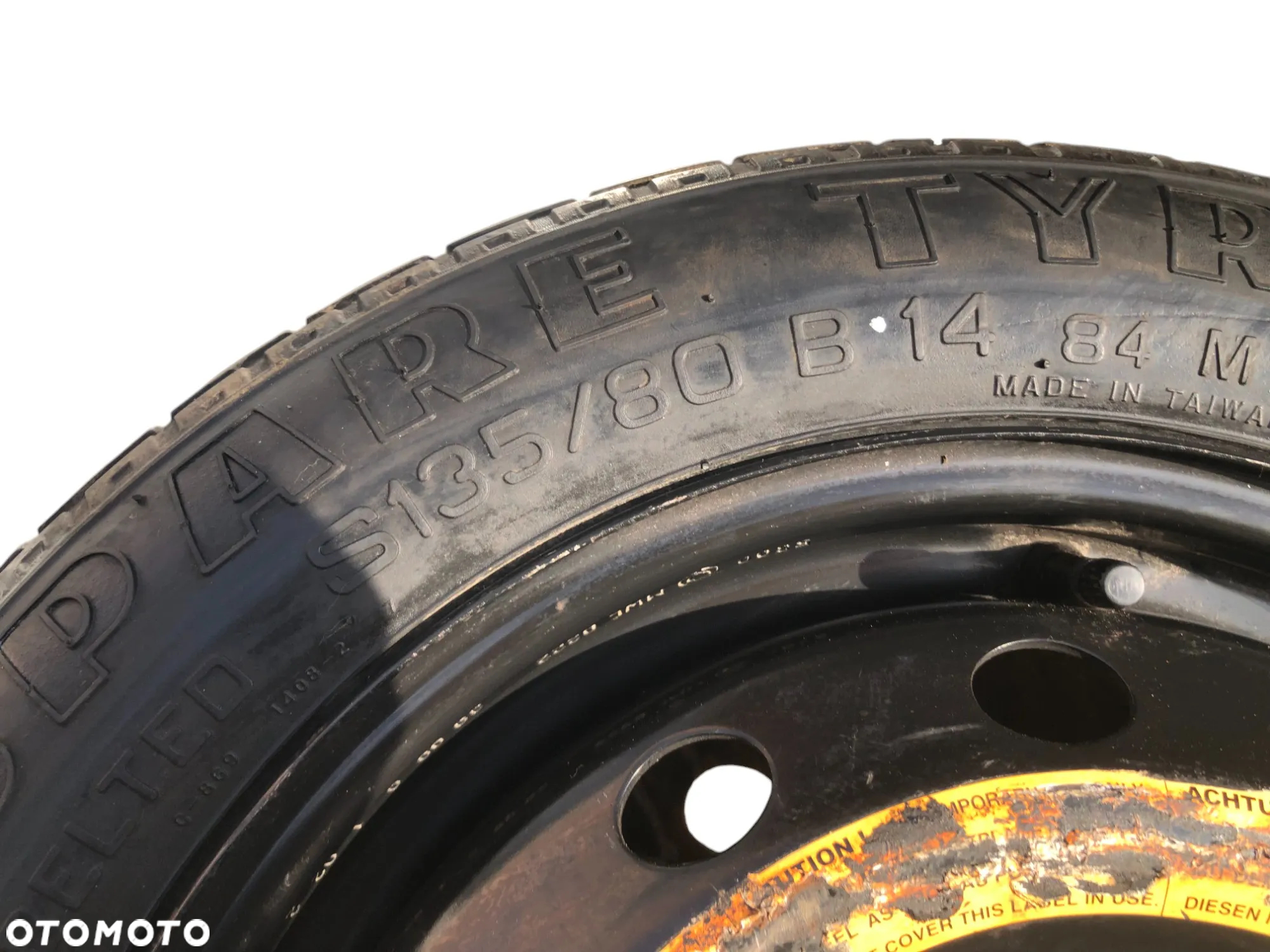 Koło Zapasowe Dojazdowe 135/80 R14 4x98 58.1MM Fiat 500 Punto - Gwarancja Wysyłka - 6