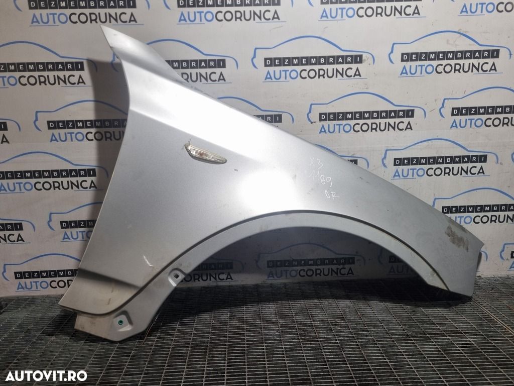 Aripa Dreapta Fata BMW X3 E83 Facelift 2008 - 2010 4 Usi gri (1189) - 1