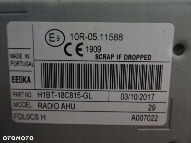 Radio fiesta mk8 h1bt-18c815-gl - 3
