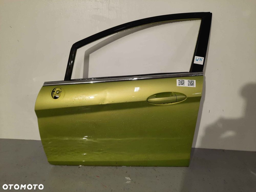 } DRZWI PRZÓD PRZEDNIE LEWE FORD FIESTA MK.7 7 VII 59 ZIELONA LIMONKA 5D 5 DRZWI HB - 1