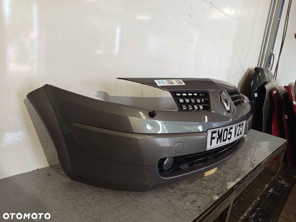 + ZDERZAK PRZÓD PRZEDNI RENAULT MEGANE II 2 TEB66 SZARY GRAFIT SPRYSKIWACZE LAMP XENON HALOGENY - 2