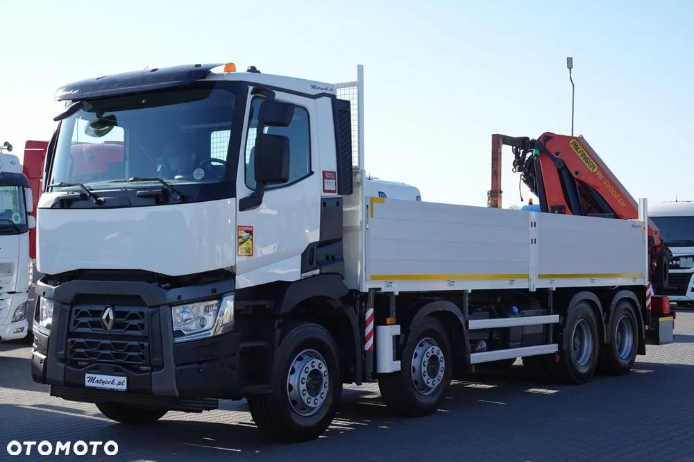Renault C 430 / 8x4 / SKRZYNIOWY 7 M + HDS PALFINGER 33002 -wysów: 14,5 M / UDŹWIG 9800 KG / STEROWANIE RADIOWE / ROTATOR / EURO 6 - 6