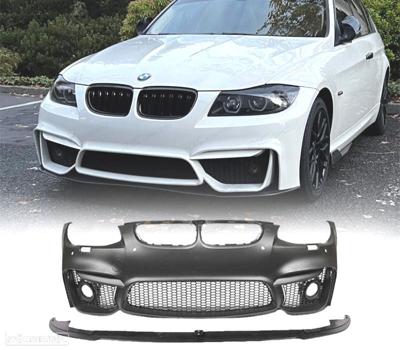 PARA-CHOQUES FRONTAL BMW E92 E93 06-10 LOOK M4 PDC SRA GRELHAS NEVOEIRO + SPOILER LIP - 1