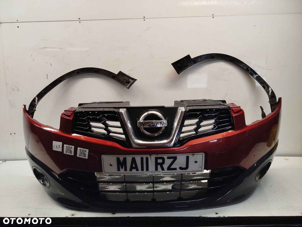 ^ ZDERZAK PRZÓD PRZEDNI NISSAN QASHQAI 1 I J10 LIFT FL NAJG BORDO BORDOWY LISTWY BŁOTNIKÓW HALOGENY - 1