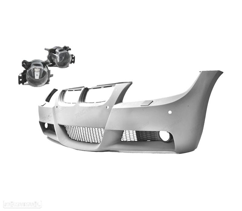 PÁRA-CHOQUES BMW E90 E91 05-08 LOOK M PDC + FAROIS DE NEVOEIRO - 2