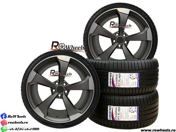 Jante AUDI Rotor A4 A5 A6 A7 A8 Q1 Q3 Q5 Q7 Q8 R19 Gunmetal Anvelope Vara
