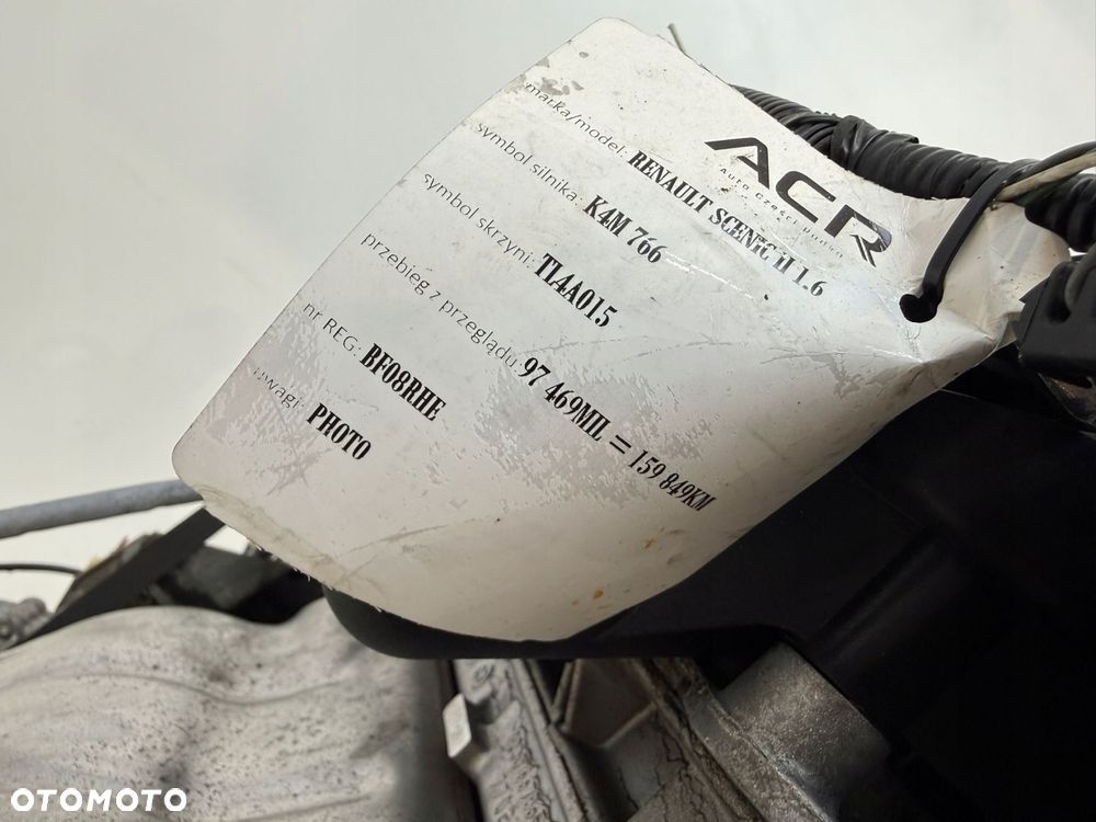 SILNIK K4M766 Renault Megane Scenic II 1.6 16V cały kompletny 159 849km - 3