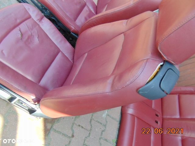 BMW 1 E88 CABRIO czerwone FOTELE SKÓRA skórzane - 10