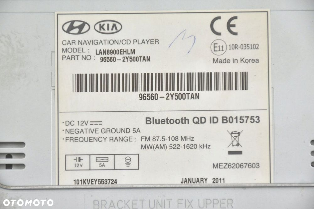 radio cd * nawigacja hyundai ix35 96560-2y500tan - 3