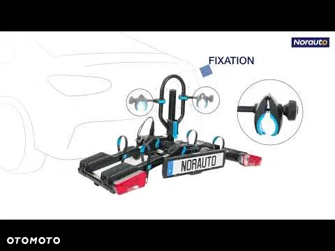Bagażnik rowerowy na hak holowniczy NORAUTO E-FIT 200-2 na 2 rowery kompatybilny z rowerem elektrycznym - 8