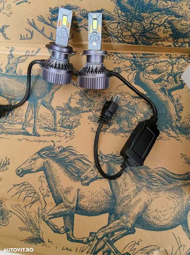 Set 2 Becuri LED Led-uri AUTO Moto H7 Canbus 120W/set 6000K ALB - 2