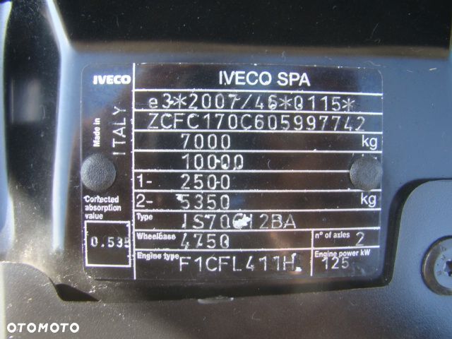 Iveco DAILY 70 C 18 3.0TDI 5.45M WINDA 1000KG - 22