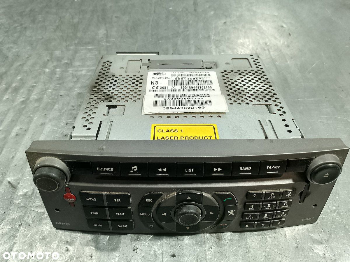 RADIO CD PEUGEOT 407 SW 96614505YW  CA0000500189 2.0 HDI 16V - 1