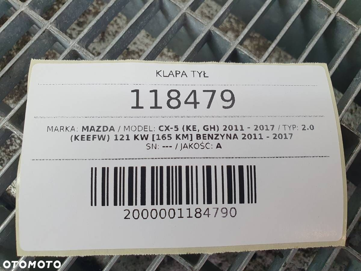 KLAPA TYŁ BAGAŻNIKA SZYBA KOMPLETNA MAZDA CX-5 2016 41V - 7