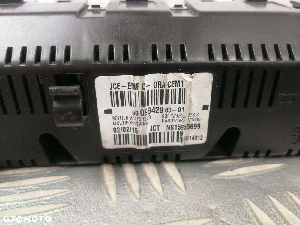 9809842980 wyświetlacz radia konsoli CITROEN JUMPY PEUGEOT EXPERT SCUDO - 4