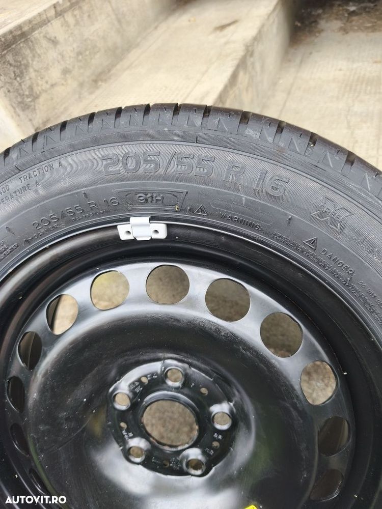 Roată de rezervă 205 55 R16 gama VAG Passat Touran Eos A3 A4 Tiguan Golf Yetta - 6