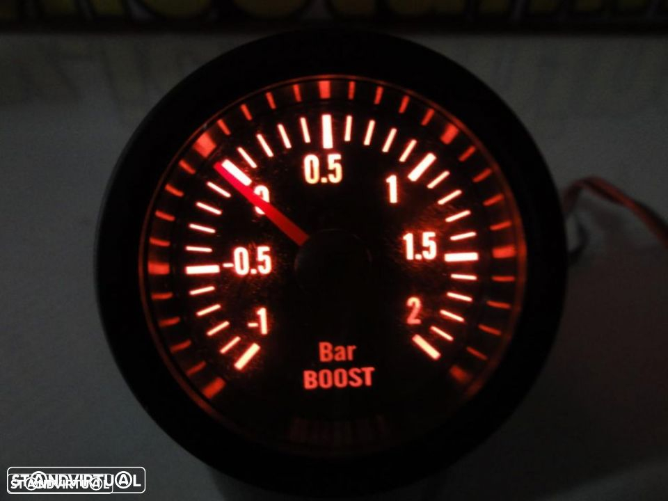 Manómetro fundo preto estilo VDO / Od school disponível em Amperímetro, pressão do turbo, pressão do oleo, temperatura do oleo, temperatura da água, voltagem, vacuo - 14