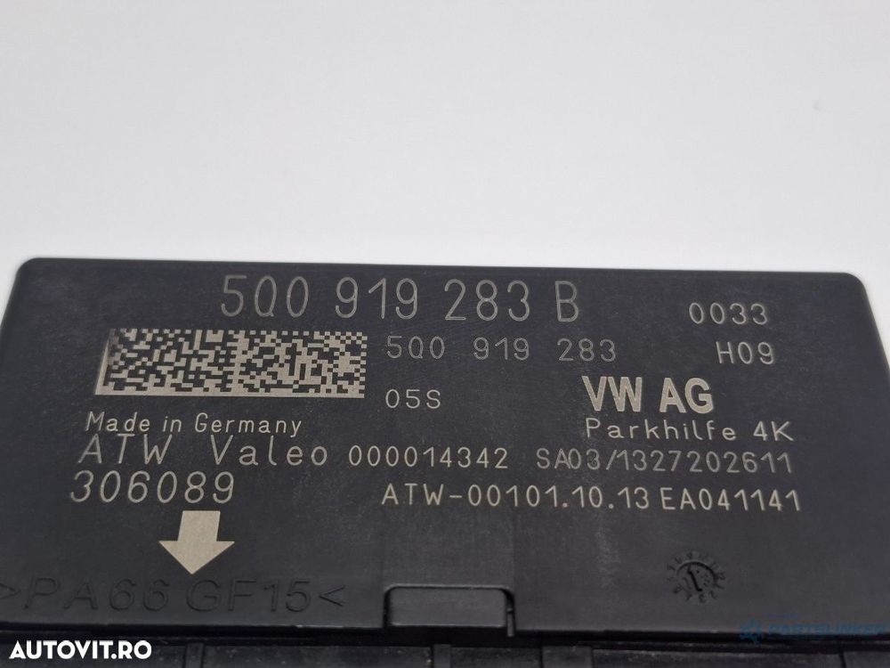 Modul senzor de parcare SKODA OCTAVIA Combi 5E5 2012 - > TDI CKFC, CRMB, CYKA Valeo 000014342 5Q0919283B - 3