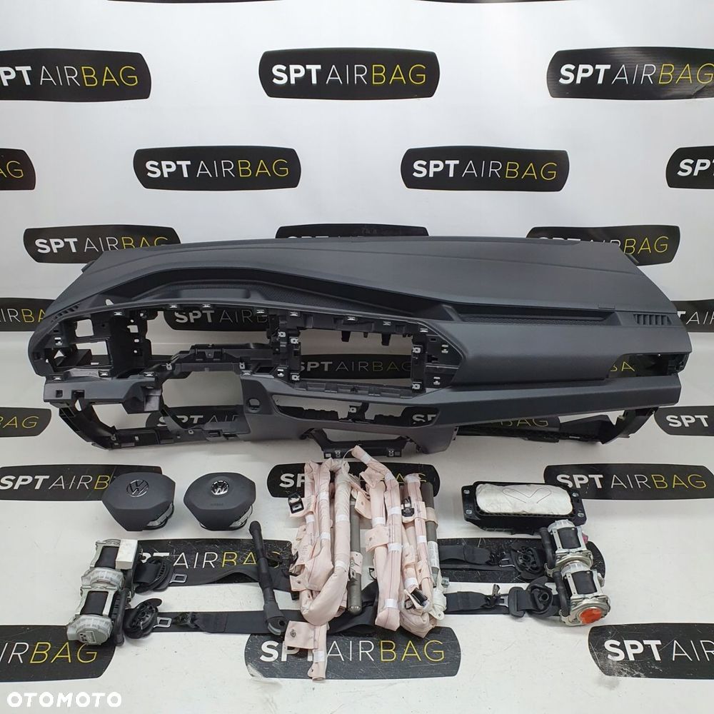 VW CADDY 2K7 DESKA ROZDZIELCZA KONSOLA KOKPIT PULPIT PODUSZKI AIRBAG AIR BAG PASY KIT SET - 1
