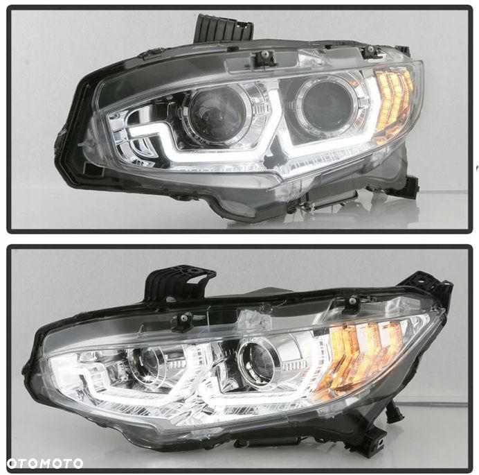 Reflektor Lampa kpl Diody Soczewka Clear Chrom Honda Civic X 10 2016-2021 - 7