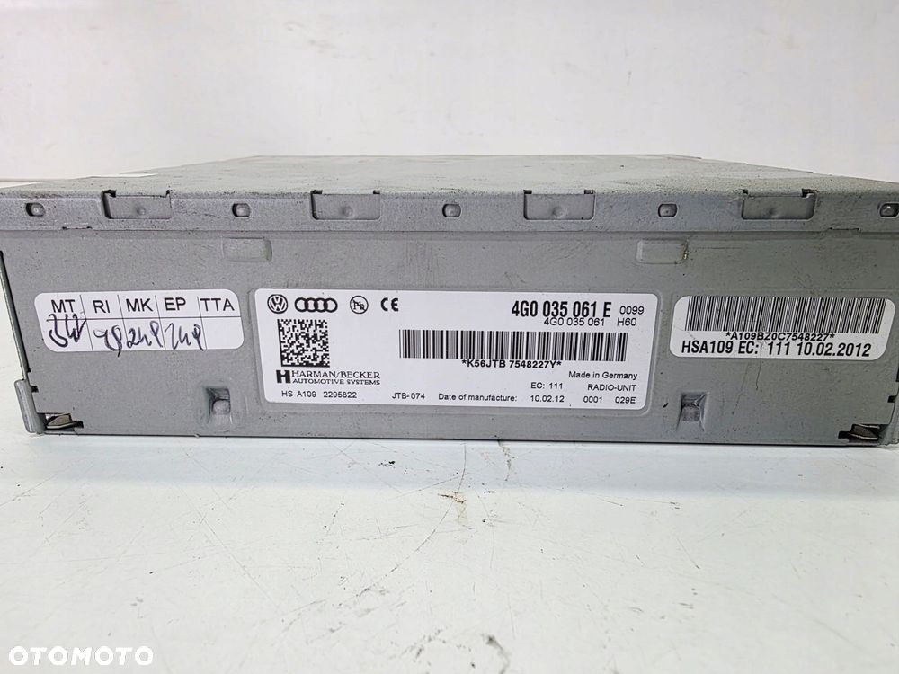TUNER MODUŁ RADIOWY RADIA AUDI A4 B8 A5 8T Q5 8R A6 A7 LIFT 4G0035061E - 2