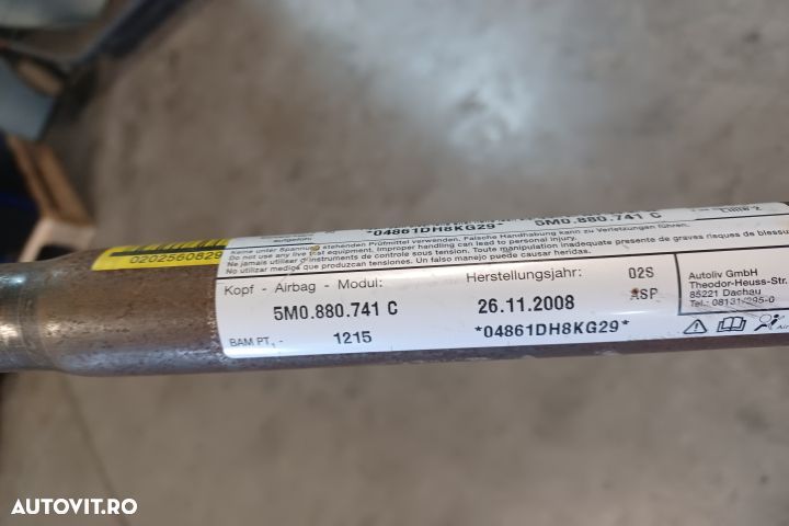Airbag cortina stanga 5M0880741C Volkswagen VW Golf Plus 1 [2004 - 20 - 5