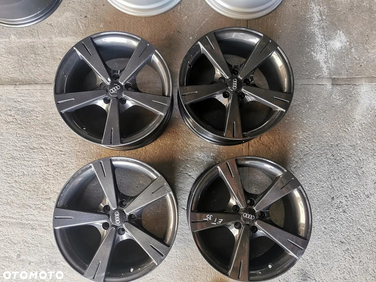 ALU FELGI 5X112 R17 8J ET35 JAK NOWE! PIĘKNY GRAFIT! SKODA SEAT VW AUDI - 6
