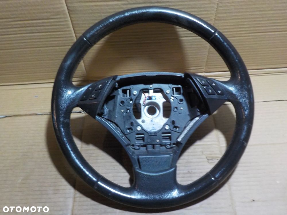 BMW SERIA 5 E60 KIEROWNICA CZARNA SKÓRA MULTIFUNKCJA - 1