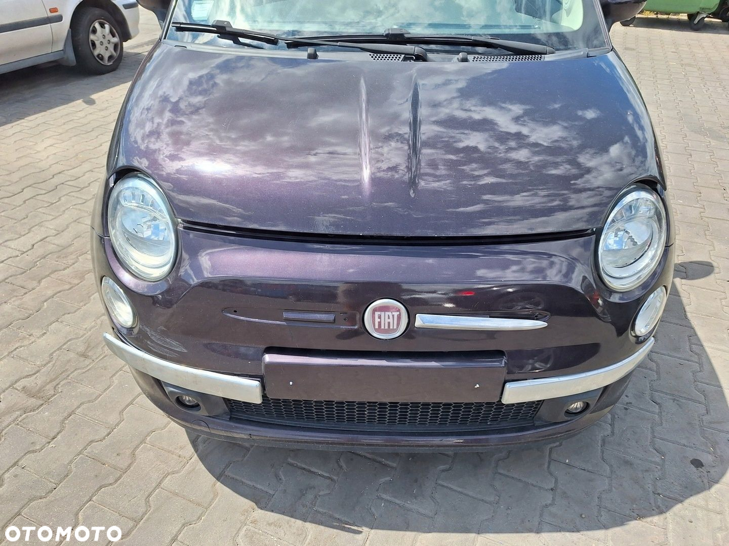 FIAT 500 PRZÓD ZDERZAK MASKA BŁOTNIK LAMPA PAS WZMOCNIENIE CHŁODNICA 528/B - 3
