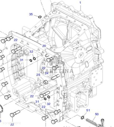 Fendt 930 933 936 939 942 Vario Gen 6 Obudowa Sprzęgła CZĘŚCI H218PP0101011 - 1
