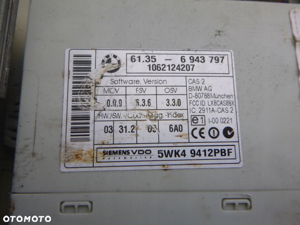 BMW 530i E61 sterownik komputer 7561684 5WK98084 - 3