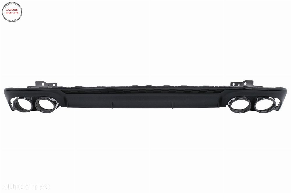 Difuzor Bara Spate si Ornamente Evacuare Audi A6 C8 4K Avant Sedan (2018-2022) S6 - livrare gratuita - 1
