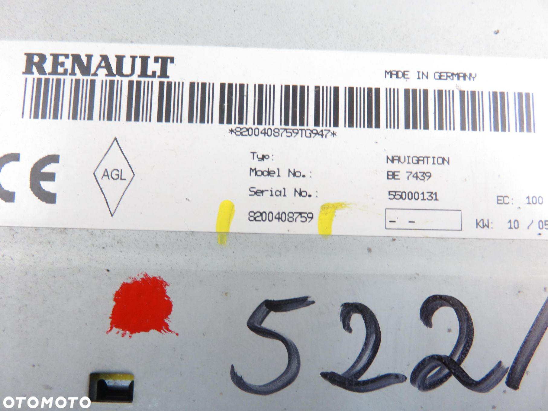 RADIO RENAULT ESPACE IV 8200408759 + KOD - 3
