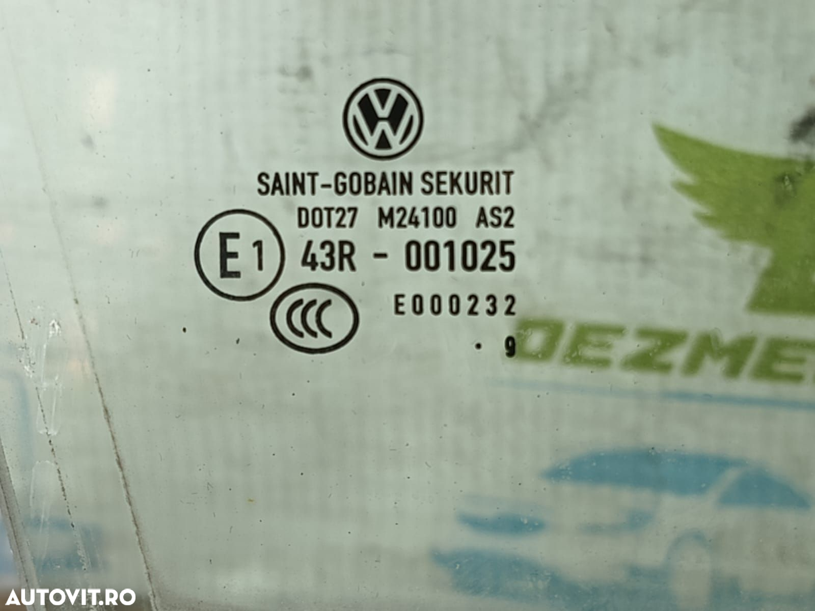 Geam dreapta fata Volkswagen VW Golf Plus 2 [2009 - 2014] 1.4 tsi CAX - 2