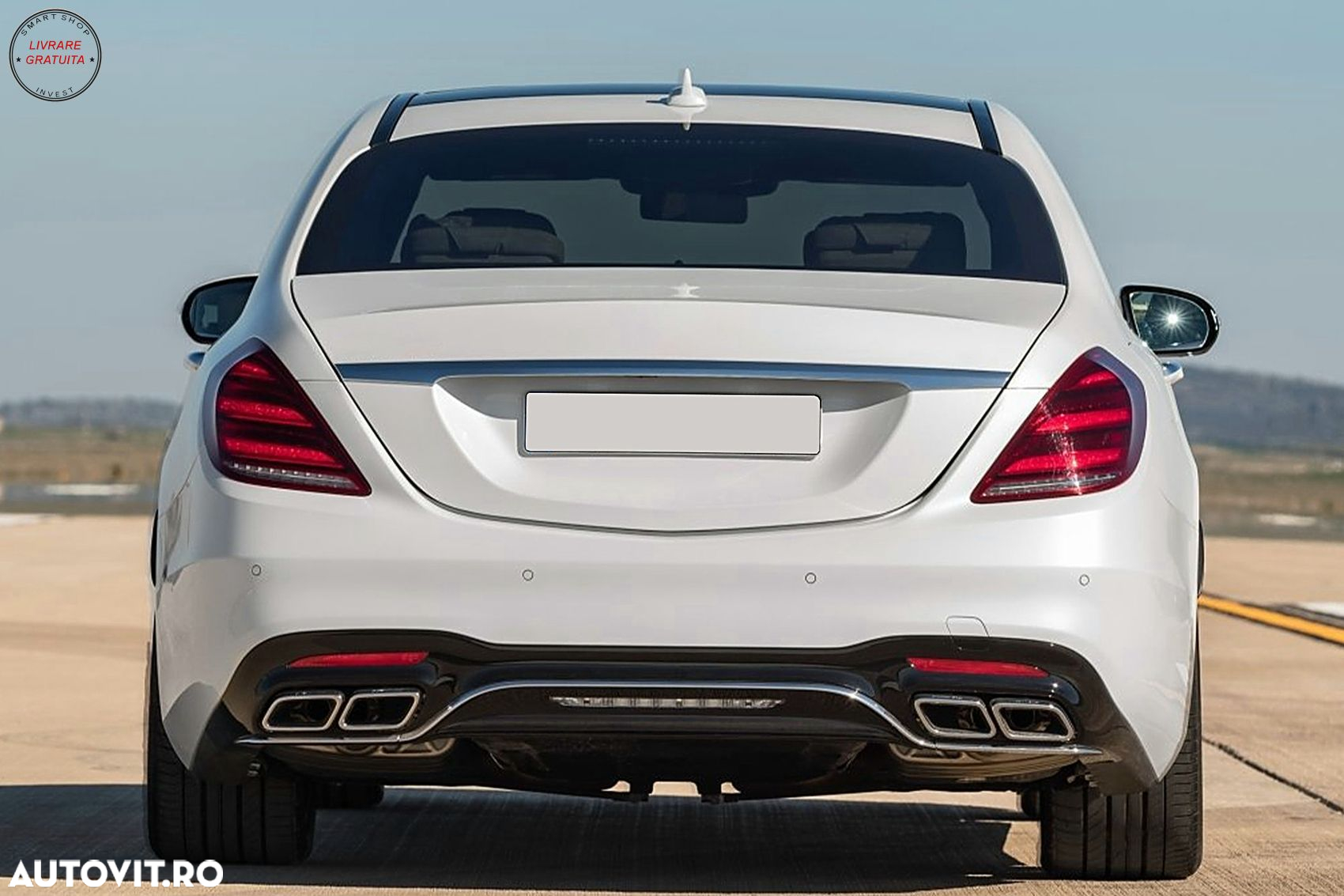 Difuzor Bara Spate Mercedes Clasa S W222 Facelift Sport Line (2017-2020) S63 Desig- livrare gratuita - 13