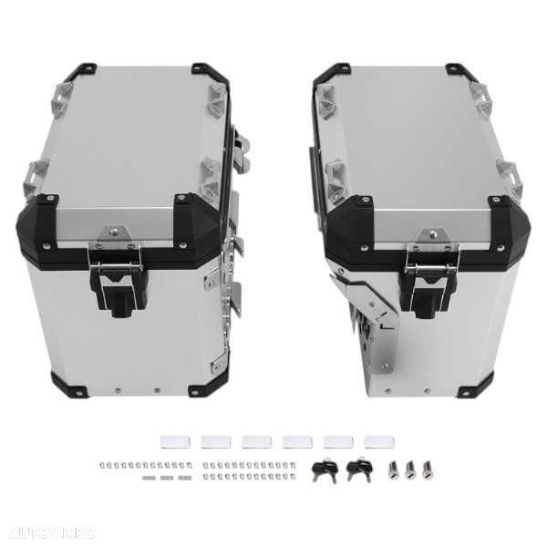 SET Cutii Genti Laterale Sidecase Aluminiu 48L pentru BMW GS R1200 R1250 F850 F900 A273 - 4