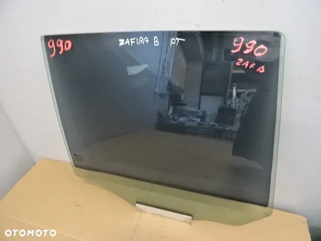SZYBA BOCZNA PRAWY TYŁ OPEL ZAFIRA B NR990 - 1