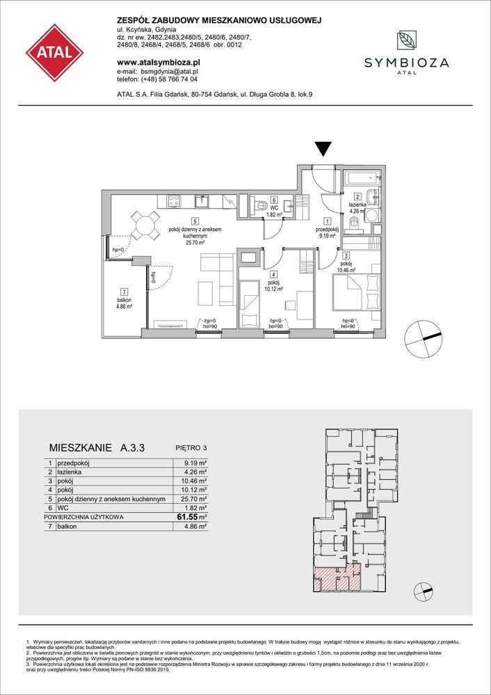 3-pokojowe mieszkanie 61m2 + balkon Bez Prowizji - Pełny obrazek: 2/23