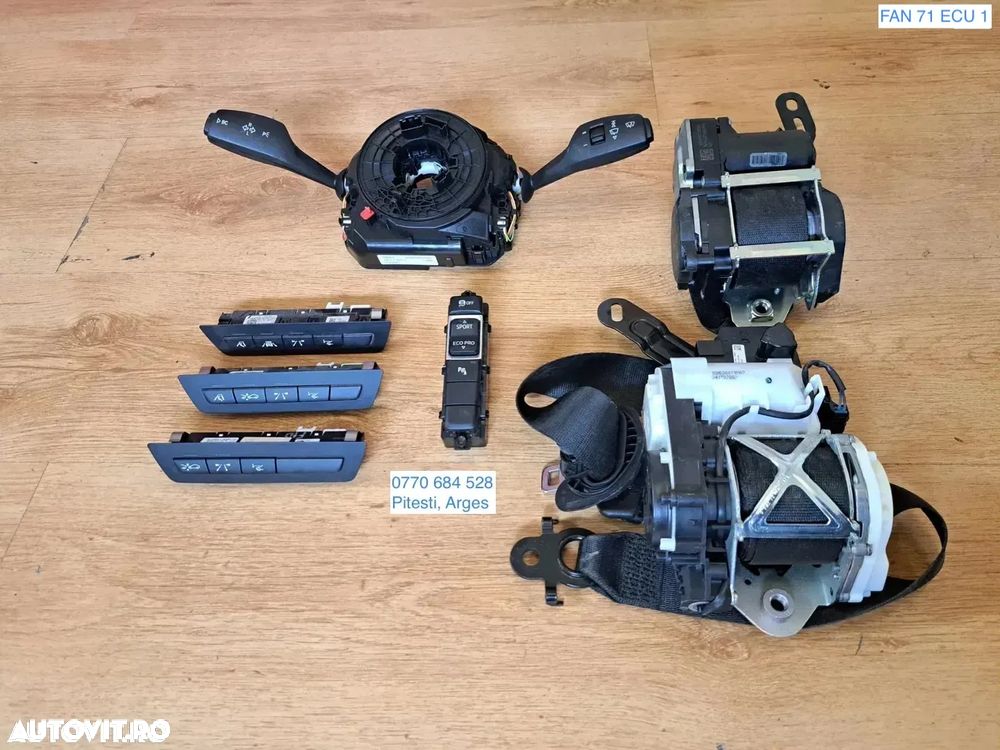 Panglica volan SZL spira panou comanda 4 butoane si 3 butoane distronic line assist HUD info panou comanda sport eco pro pdc esp centura de siguranta F11+LCI  F07 F06 F01 F48 F39 F20 F36 LCI G30 G31 - 1