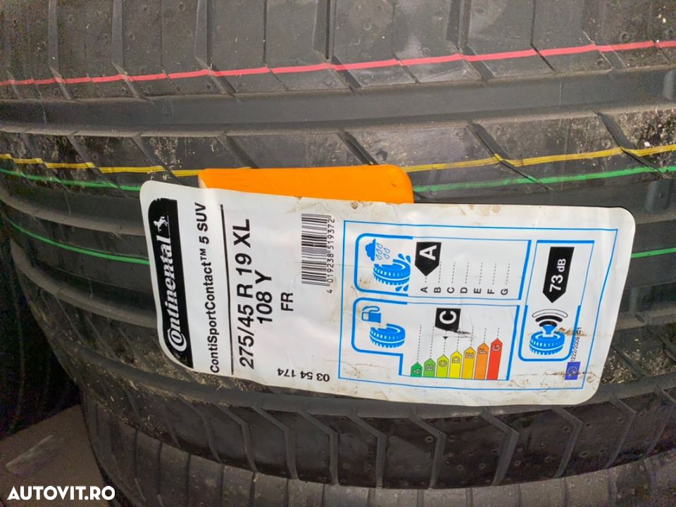 vand 2 anvelope 275/45/19 continental de vară noi - 2