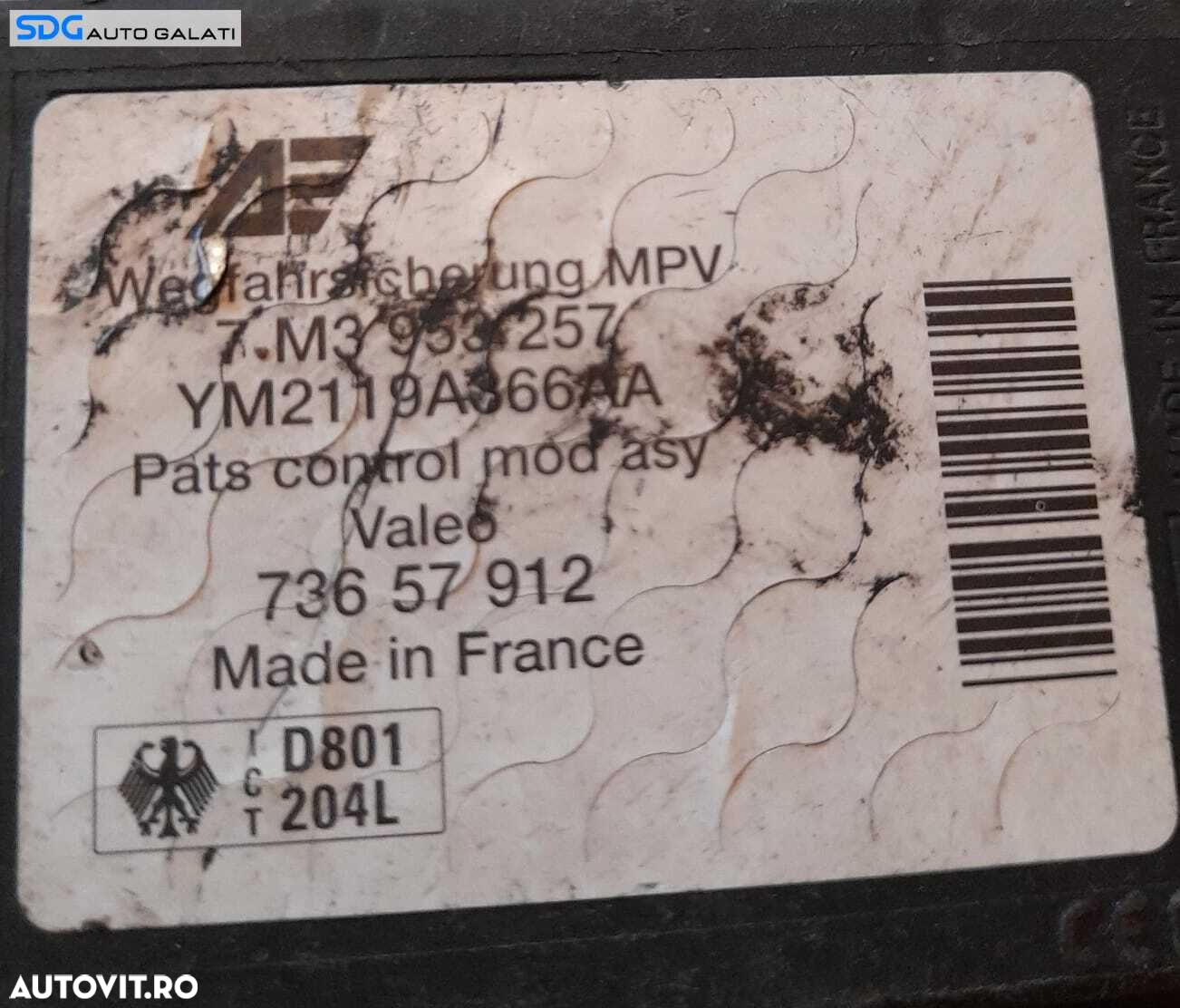 Unitate Modul Imobilizator Ford Galaxy 2000 - 2006 Cod 7M3953257 YM2119A366AA 73657912 [N1297] - 8