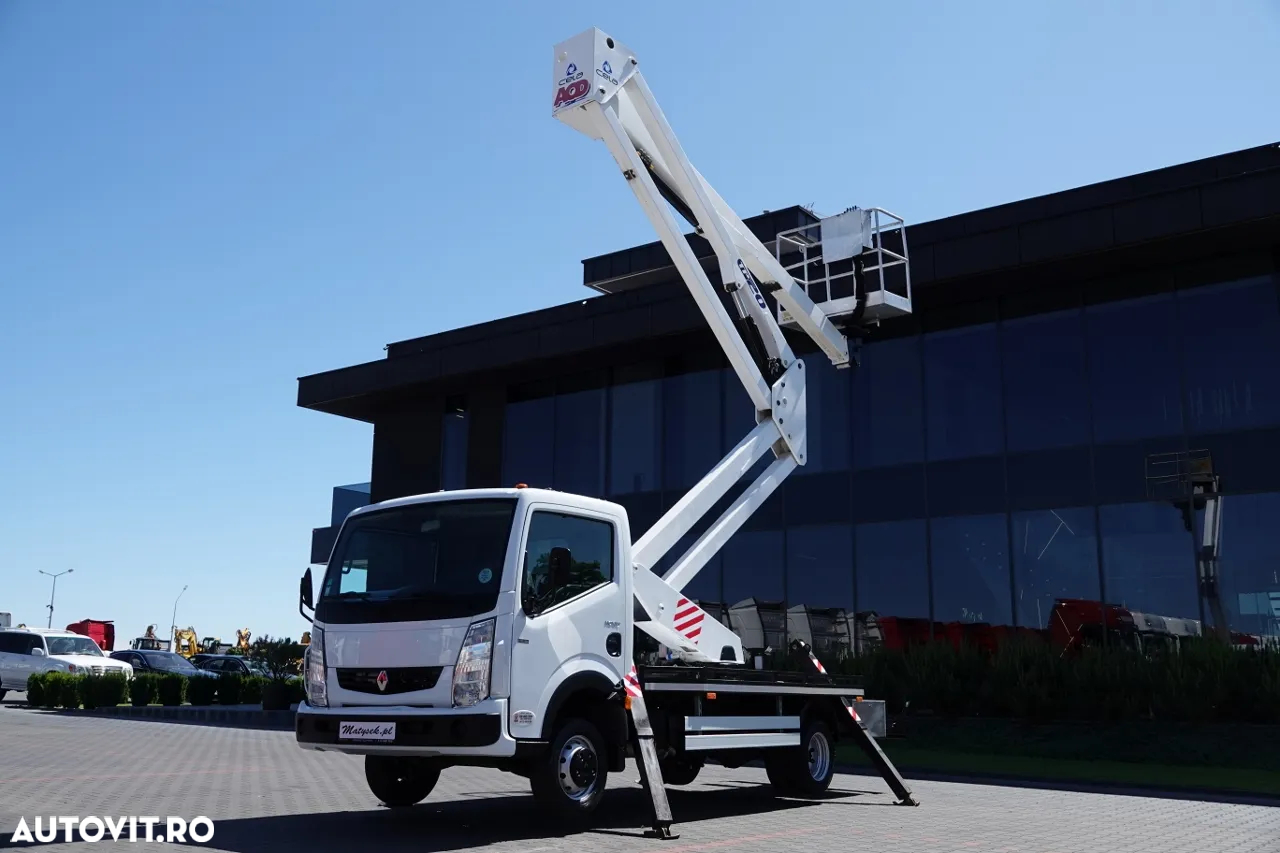 Renault MAXITY 110 DXI / ELEVATOR 20 METRI / ELEVATOR CU CULBIE TP20 / COȘ PENTRU 2 PERSOANE - 250 KG / 42.000 KM / CONTRACT POST-SERVICE - 4