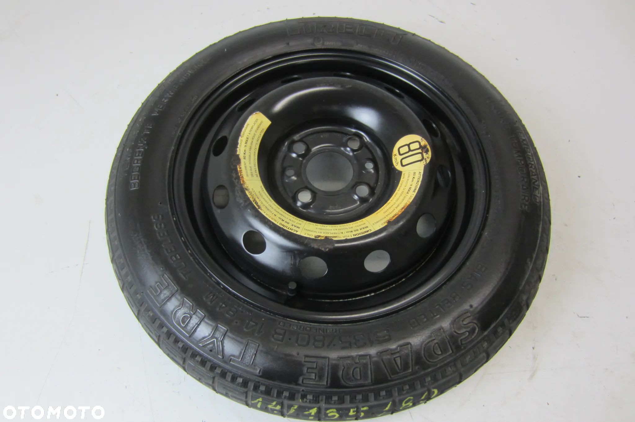 KOŁO DOJAZDOWE 14 FIAT PANDA SEICENTO 500 DOBLO FIORINO PEUGEOT BIPPERCITROEN NEMO - 1