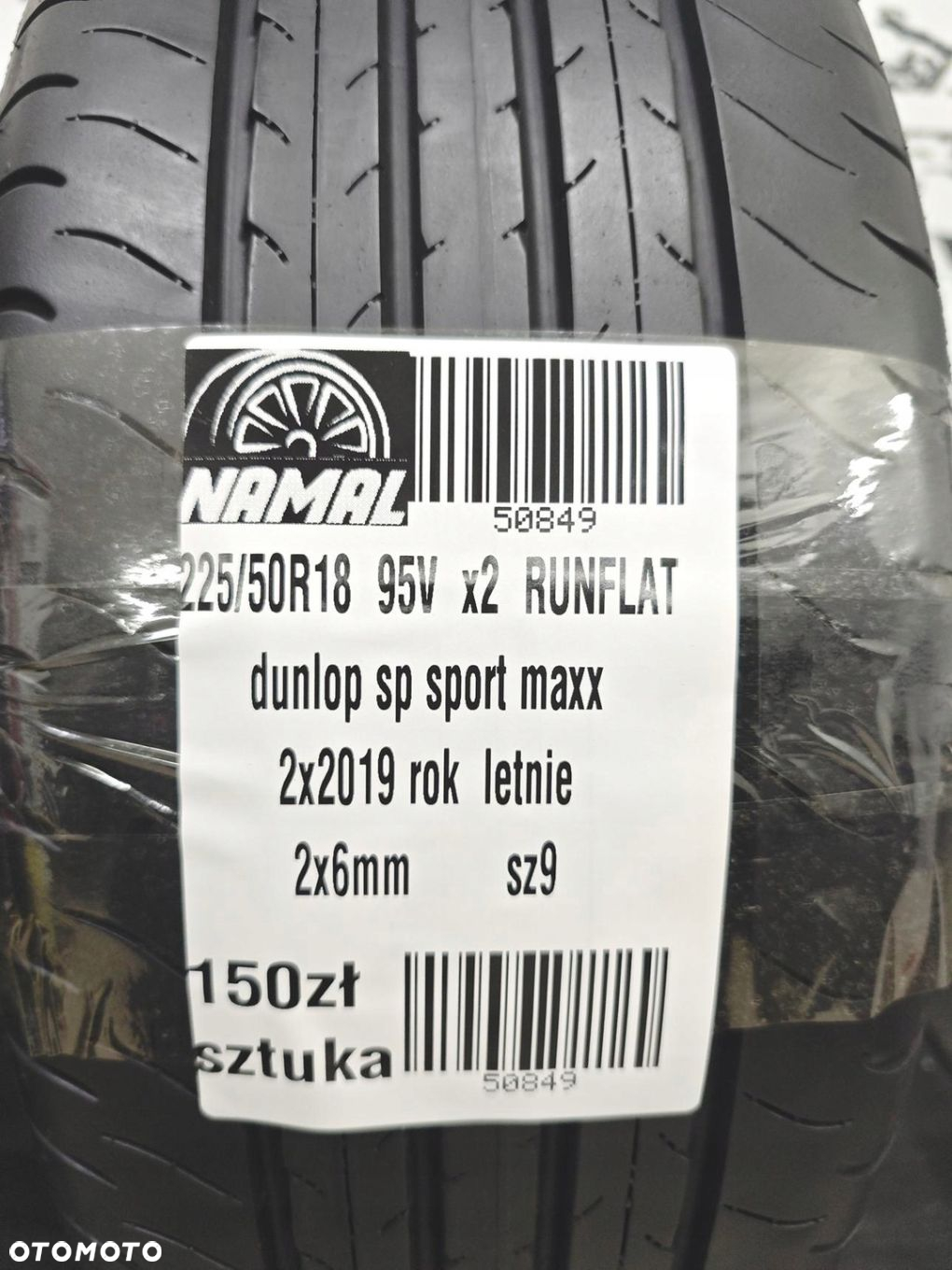 225/50R18 dunlop 2019 opony letnie 6mm 50849 - 9