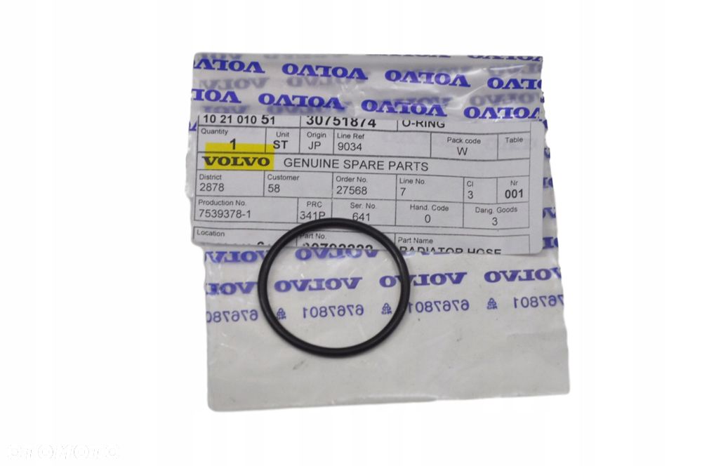 VOLVO V40 V40CC oring uszczelniacz lewej półosi 30751874 - 2