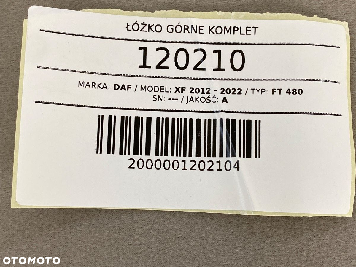 ŁÓŻKO GÓRNE MATERAC LEŻANKA DRABINKA DAF XF 106 KAMPER - 11