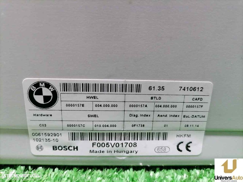 MODULO ELECTRONICO BMW 3 GRAN TURISMO 2015 -F005V01708 - 4
