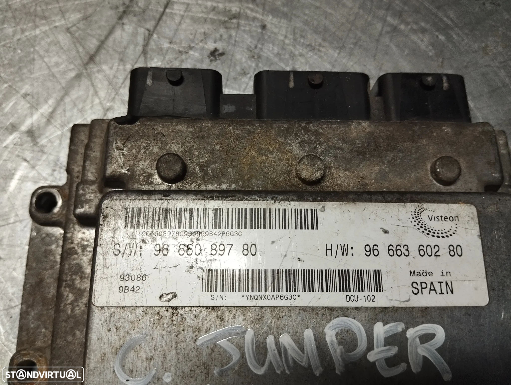 CENTRALINA DO MOTOR FIAT DUCATO / PEUGEOT BOXER / CITROEN JUMPER 2.2HDI 2.2JTD REF. 9666089780 9666360280 - 2