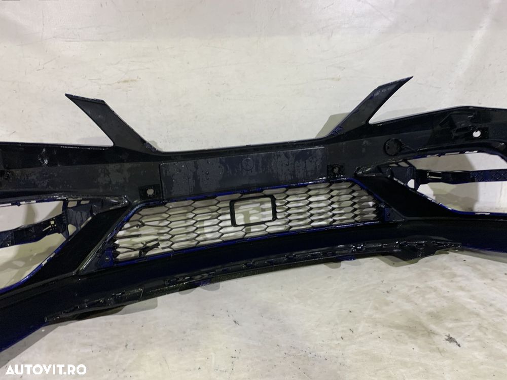 Bara fata Seat Leon 3, facelift, 2016, 2017, 2018, 2019, cod origine OE 5F0807221AB, cu gauri pentru spalatori faruri si senzori de parcare (4). Grila este defecta. - 12